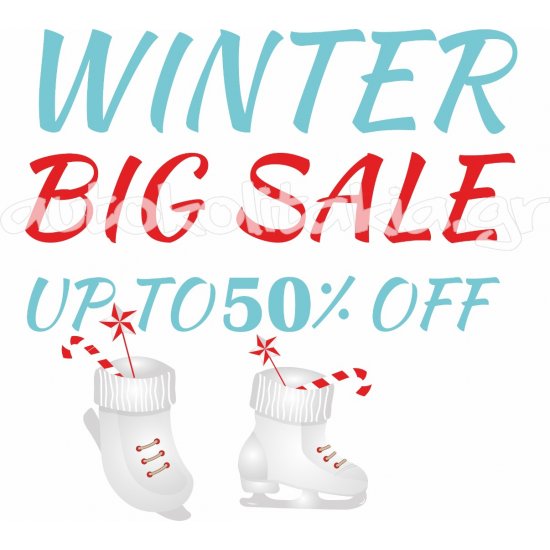 Αυτοκόλλητο χειμερινών εκπτώσεων - Εκπτώσεις 34