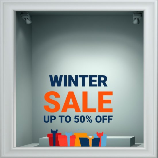 Αυτοκόλλητο χειμερινών εκπτώσεων - Εκπτώσεις 36