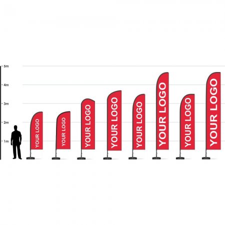 Flying Banner 3 Μέτρα ύψος (εκτύπωση 140cm x 260cm) Flexible Metallic