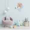 Αυτοκόλλητο τοίχου - Αεροπλακάνι με αρκουδάκι Αυτοκόλλητο τοίχου - Αεροπλακάνι με αρκουδάκι