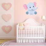Αυτοκόλλητο Τοίχου Παιδικό - Ελεφαντάκι 4