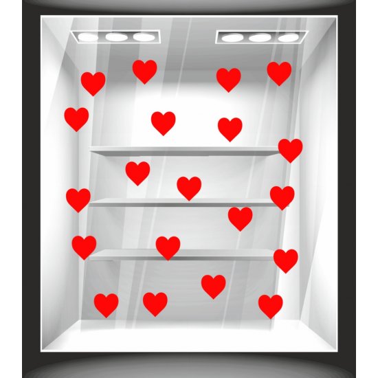 Αυτοκόλλητο Αγίου Βαλεντίνου - Σετ καρδιές (20 κομμάτια)