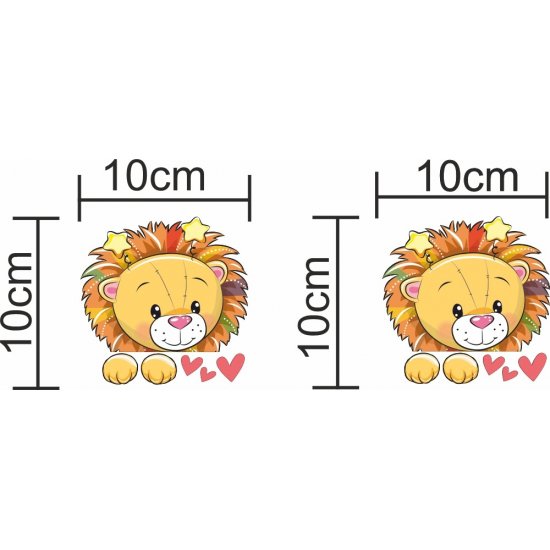 Αυτοκόλλητο τοίχου - Λιονταράκι (Σετ 2 τεμάχια) Αυτοκόλλητο τοίχου - Λιονταράκι (Σετ 2 τεμάχια)