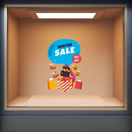 Αυτοκόλλητο χειμερινών εκπτώσεων - Εκπτώσεις 6