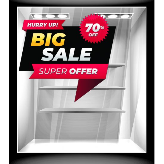 Αυτοκόλλητο Εκπτώσεων - Εκπτωτικό 121