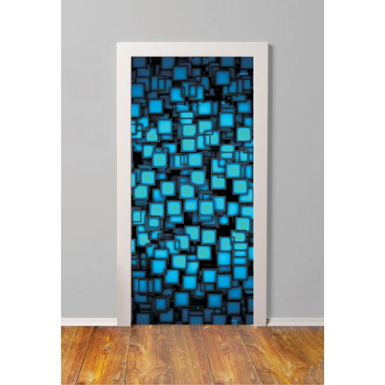 Αυτοκόλλητο πόρτας - Τετράγωνα