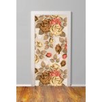 Αυτοκόλλητο πόρτας - Καφέ τριαντάφυλλα