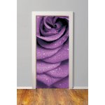 Αυτοκόλλητο πόρτας - Μωβ τριαντάφυλλο