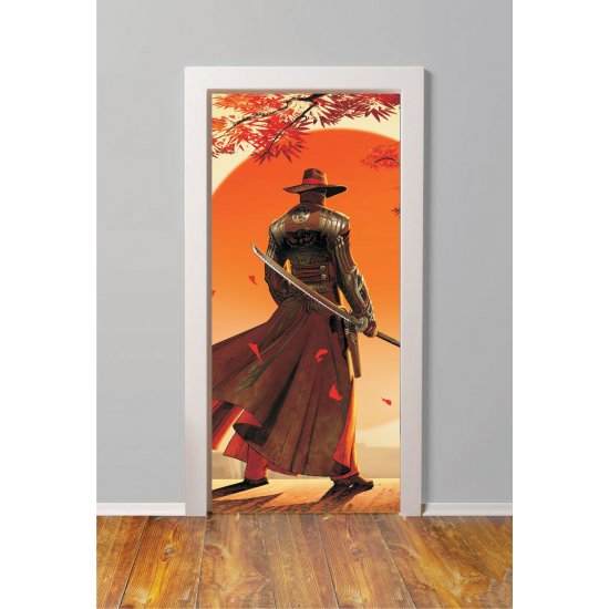 Αυτοκόλλητο πόρτας - Σαμουράι
