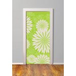 Αυτοκόλλητο πόρτας - Λευκά άνθη