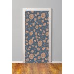 Αυτοκόλλητο πόρτας - Vintage λουλούδια