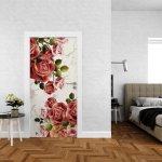Αυτοκόλλητο πόρτας - Τριαντάφυλλα
