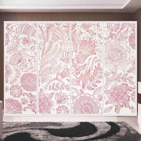 Αυτοκόλλητο ντουλάπας - Καλλιτεχνικά άνθη