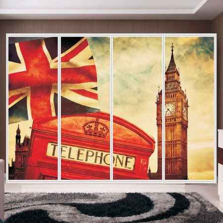 Αυτοκόλλητο ντουλάπας - Εικόνες Μεγάλης Βρετανίας