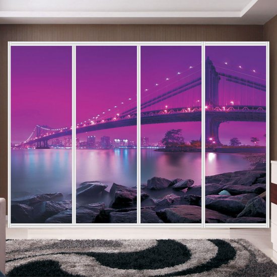 Αυτοκόλλητο ντουλάπας - Purple River Αυτοκόλλητο ντουλάπας - Purple River