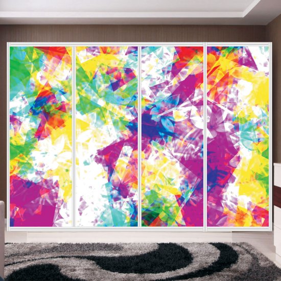 Wardrobe sticker - Abstract flowers