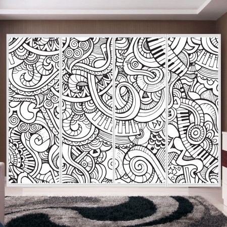 Αυτοκόλλητο ντουλάπας - Αφηρημένα πλήκτρα