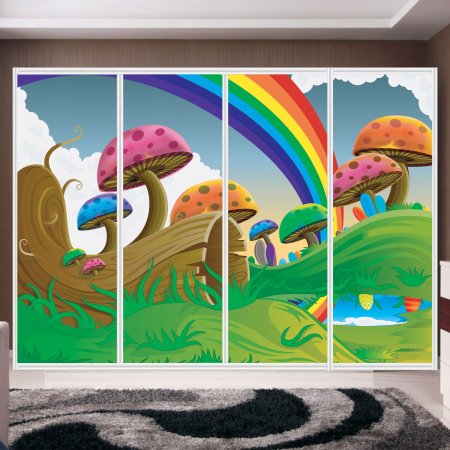 Αυτοκόλλητο ντουλάπας - Μανιτάρια