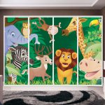 Αυτοκόλλητο ντουλάπας - Cartoon animals