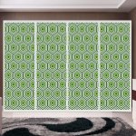 Αυτοκόλλητο ντουλάπας - Πράσινα εξάγωνα