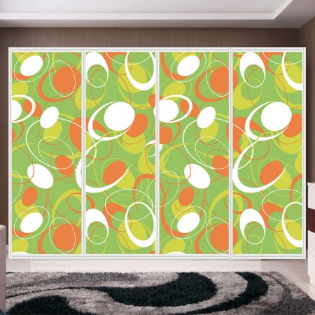 Αυτοκόλλητο ντουλάπας - Οβάλ σχέδια