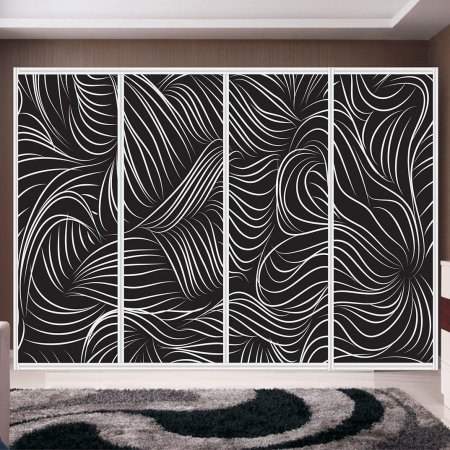 Αυτοκόλλητο ντουλάπας - Λευκές γραμμές