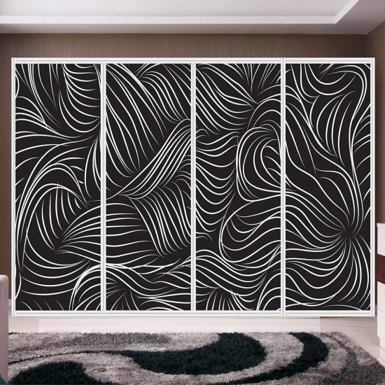 Αυτοκόλλητο ντουλάπας - Λευκές γραμμές