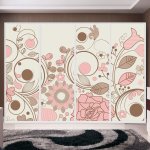Αυτοκόλλητο ντουλάπας - Ρετρό άνθη