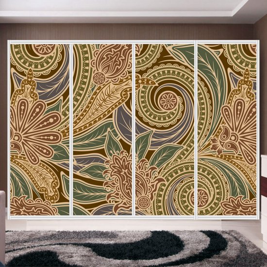 Αυτοκόλλητο ντουλάπας - Ρετρό μοτίβο 2