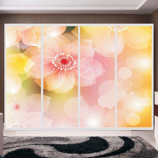 Αυτοκόλλητο ντουλάπας - Άνθος Αυτοκόλλητο ντουλάπας - Άνθος