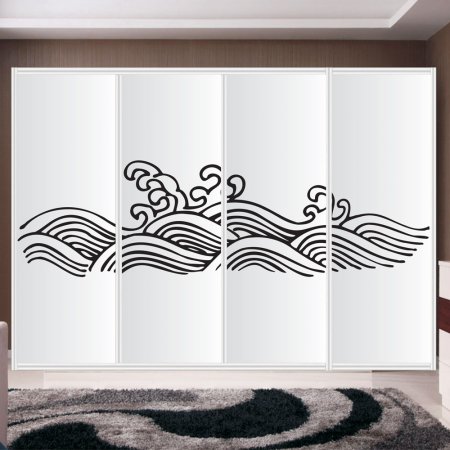 Αυτοκόλλητο ντουλάπας - Κύματα