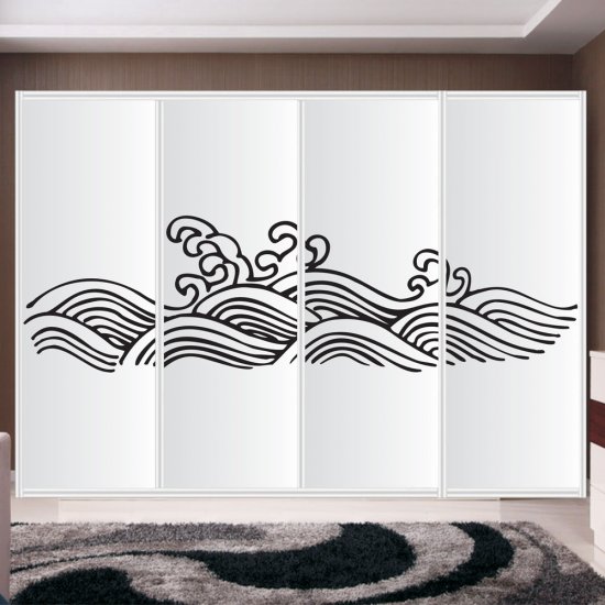 Αυτοκόλλητο ντουλάπας - Κύματα