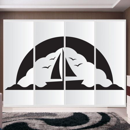 Αυτοκόλλητο ντουλάπας - Καράβι