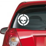 Αυτοκόλλητο αυτοκινήτου - Κρανίο 03