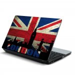 Αυτοκόλλητο Laptop - London with Flag