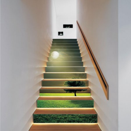 Αυτοκόλλητο σκάλας (Τιμή ανά τεμάχιο) - Δέντρο τη νύχτα