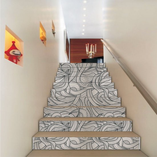 Αυτοκόλλητο σκάλας (Τιμή ανά τεμάχιο) - Vintage μοτίβο 2