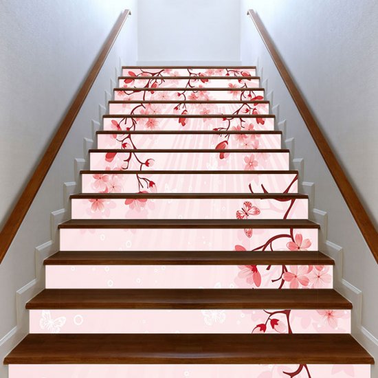 Αυτοκόλλητο σκάλας (Τιμή ανά τεμάχιο) - Άνθη