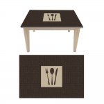 Αυτοκόλλητο τραπεζιού - Μαχαιροπίρουνα