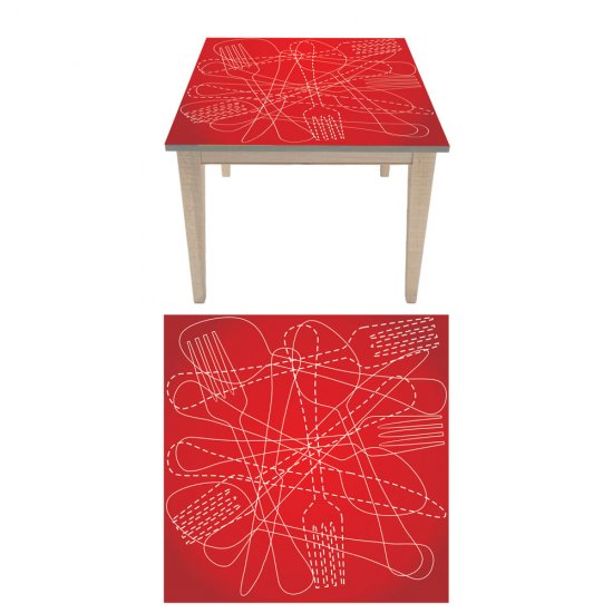 Αυτοκόλλητο τραπεζιού - Μαχαιροπίρουνα 4