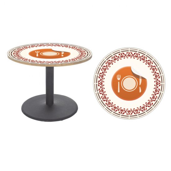 Αυτοκόλλητο τραπεζιού - Πιρούνι και Μαχαίρι