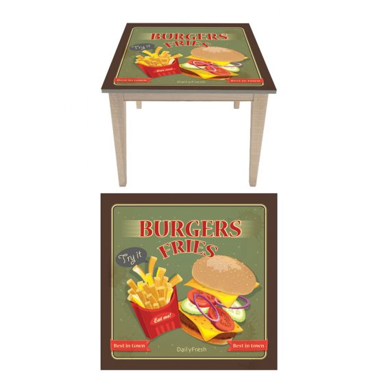 Αυτοκόλλητο τραπεζιού - Burgers Αυτοκόλλητο τραπεζιού - Burgers