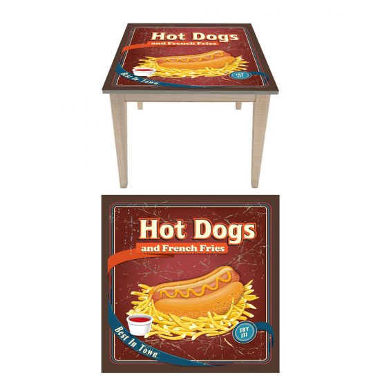 Αυτοκόλλητο τραπεζιού - Hot Dogs Αυτοκόλλητο τραπεζιού - Hot Dogs