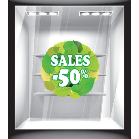 Αυτοκόλλητο βιτρίνας - Άνοιξη - Εκπτώσεις 2