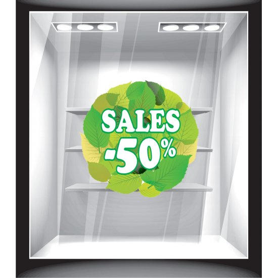 Αυτοκόλλητο βιτρίνας - Άνοιξη - Εκπτώσεις 2