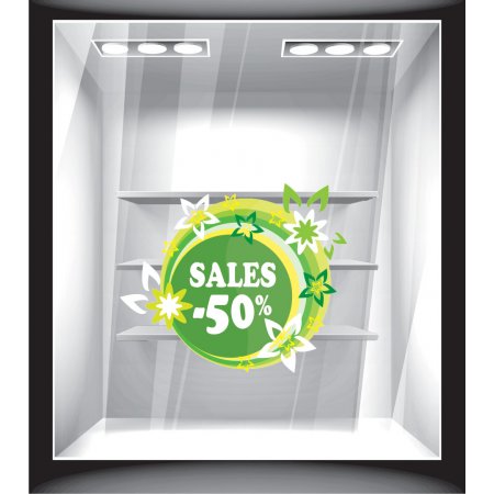 Αυτοκόλλητο βιτρίνας - Άνοιξη - Εκπτώσεις 4