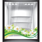 Αυτοκόλλητο βιτρίνας - Άνοιξη - Μαργαρίτες