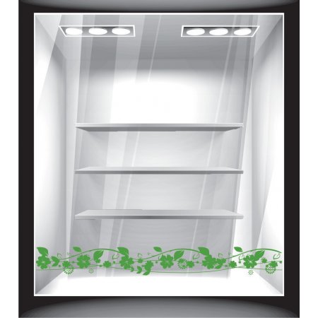 Αυτοκόλλητο βιτρίνας - Άνοιξη - Πράσινα άνθη Αυτοκόλλητο βιτρίνας - Άνοιξη - Πράσινα άνθη