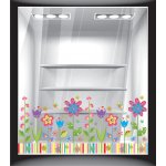 Αυτοκόλλητο βιτρίνας - Άνοιξη - Πολύχρωμα λουλούδια