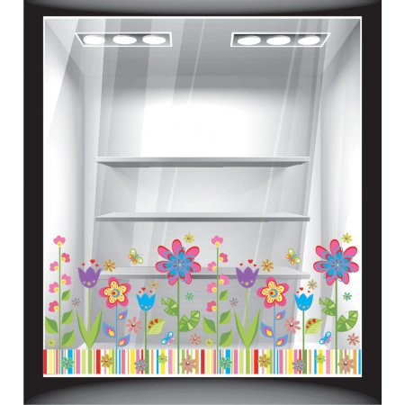 Αυτοκόλλητο βιτρίνας - Άνοιξη - Πολύχρωμα λουλούδια Αυτοκόλλητο βιτρίνας - Άνοιξη - Πολύχρωμα λουλούδια